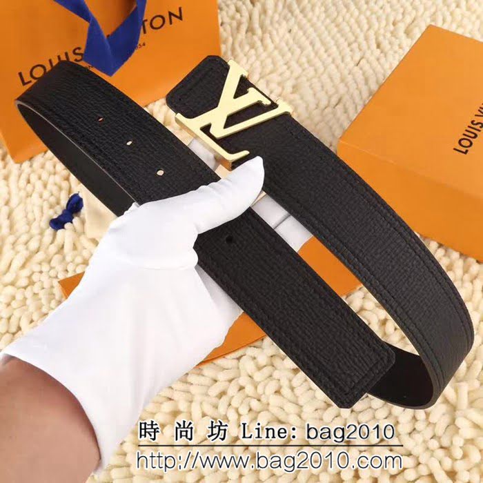路易威登LV 新版Utah皮革 LV Initiales搭扣 男士皮帶 LHG1587